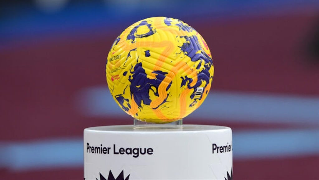 Match ball on podium during the Premier League match between West Ham United and Nottingham Forest at the London Stadium, Stratford on Sunday 12th November 2023. (Photo by Jon Hobley/MI News/NurPhoto via Getty Images)