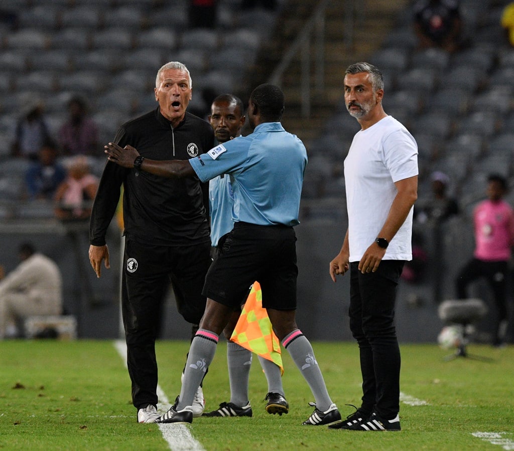 Ernst Middendorp coach of Cape Town Spurs during DStv Premiership 2023/24 match between Orlando Pirates and Cape Town Spurs at Orlando Stadium on  06 March 2024 