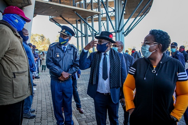 SOWETO, SOUTH AFRICA - JULY 05: Police Minister B
