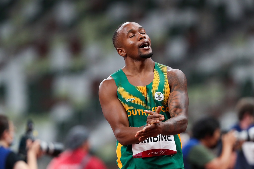 Akani Simbine reacts after finishing 4th again in a final during the evening session of the Athletics event on Day 9 of the Tokyo 2020 Olympic Games at the Olympic Stadium on August 01, 2021 Tokyo, Japan. Photo: Roger Sedres/Gallo Images