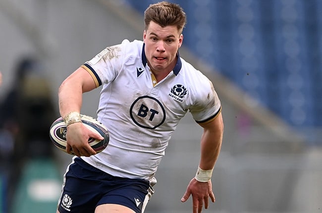 Huw Jones in action for Scotland. (Photo by Stu Forster/Getty Images)