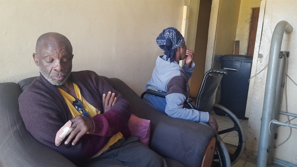 Themba Mpetha and his girlfriend Nokuzola Vunani, who said residents have been coming to their home since former president Jacob Zuma visited them. Photo by Lulekwa Mbadamane
