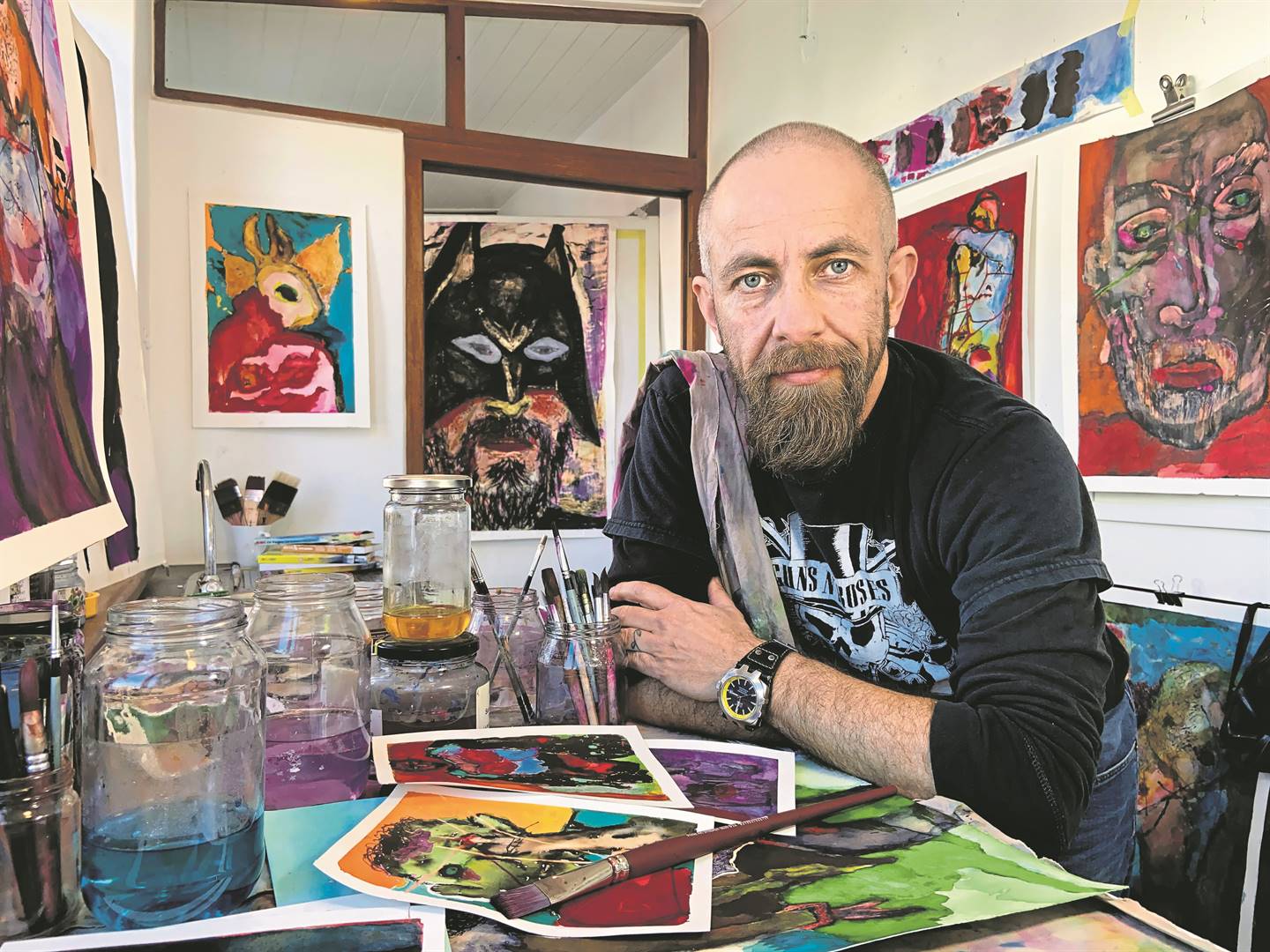 Robert Hamblin in his studio in Muizenberg, Cape Town. (Photo: Robert Hamblin)