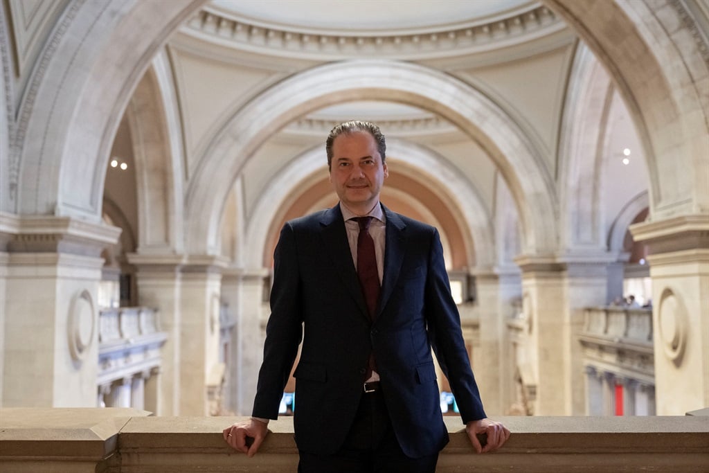 Max Hollein, CEO and Director of the Metropolitan Museum of Art, poses for a portrait at The Met in New York on 4 April 2024. (Angela Weiss/AFP)