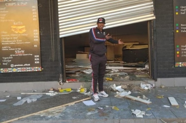 Lucky Lekgwathi's restaurant, Grootman was looted during the political unrests in Gauteng and KZN last year.
