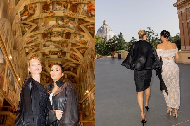 For the tour of the Vatican in Rome, Kim donned a 
