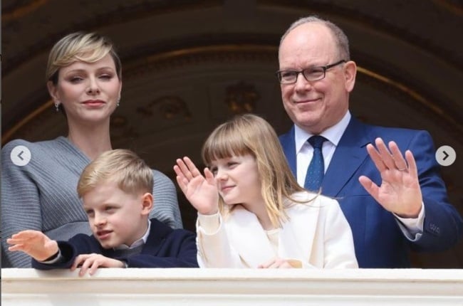 Princess Charlene and twins Jacques and Gabriella joined Prince Albert for his birthday celebration. (PHOTO: INSTAGRAM/palaisprincierdemonaco) 