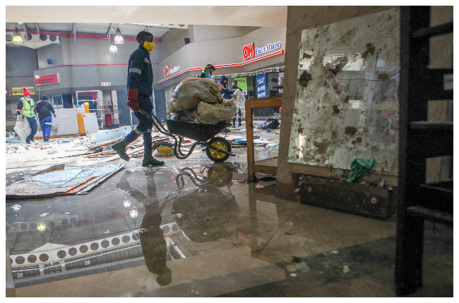 Insurance companies will feel the pinch as businesses start to rebuild. Photo: Gallo Images/Sharon Seretlo