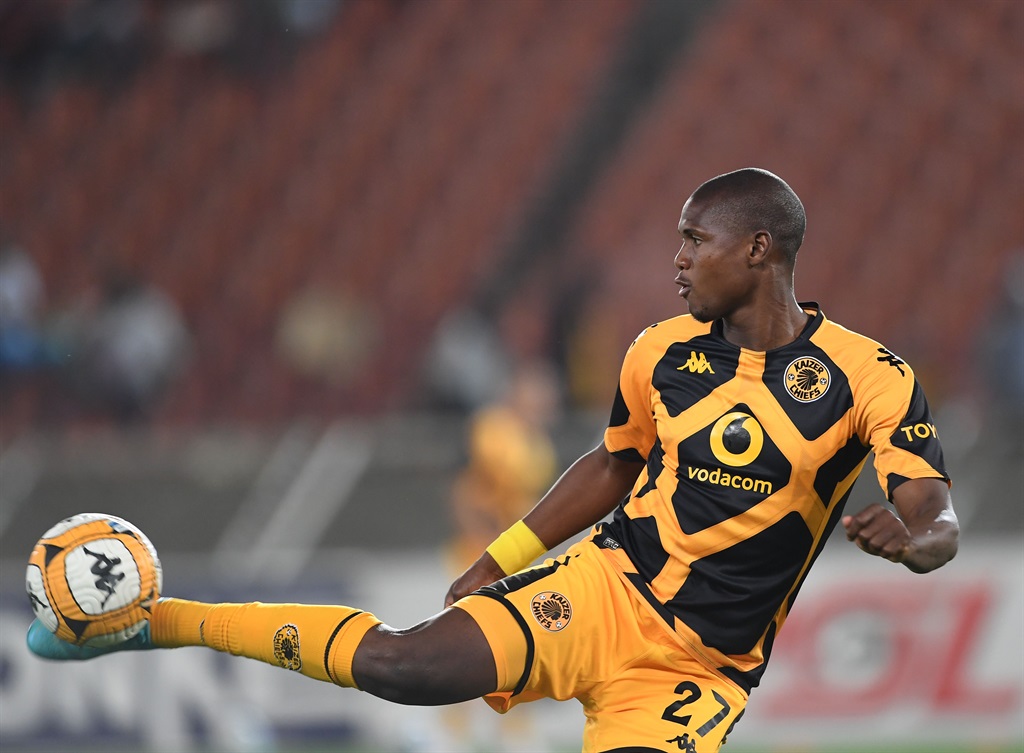 Njabulo Ngcobo during a warm-up before the DStv Premiership match between SuperSport United and Kaizer Chiefs at Peter Mokaba Stadium on 20 September 2023 in Polokwane, South Africa. 