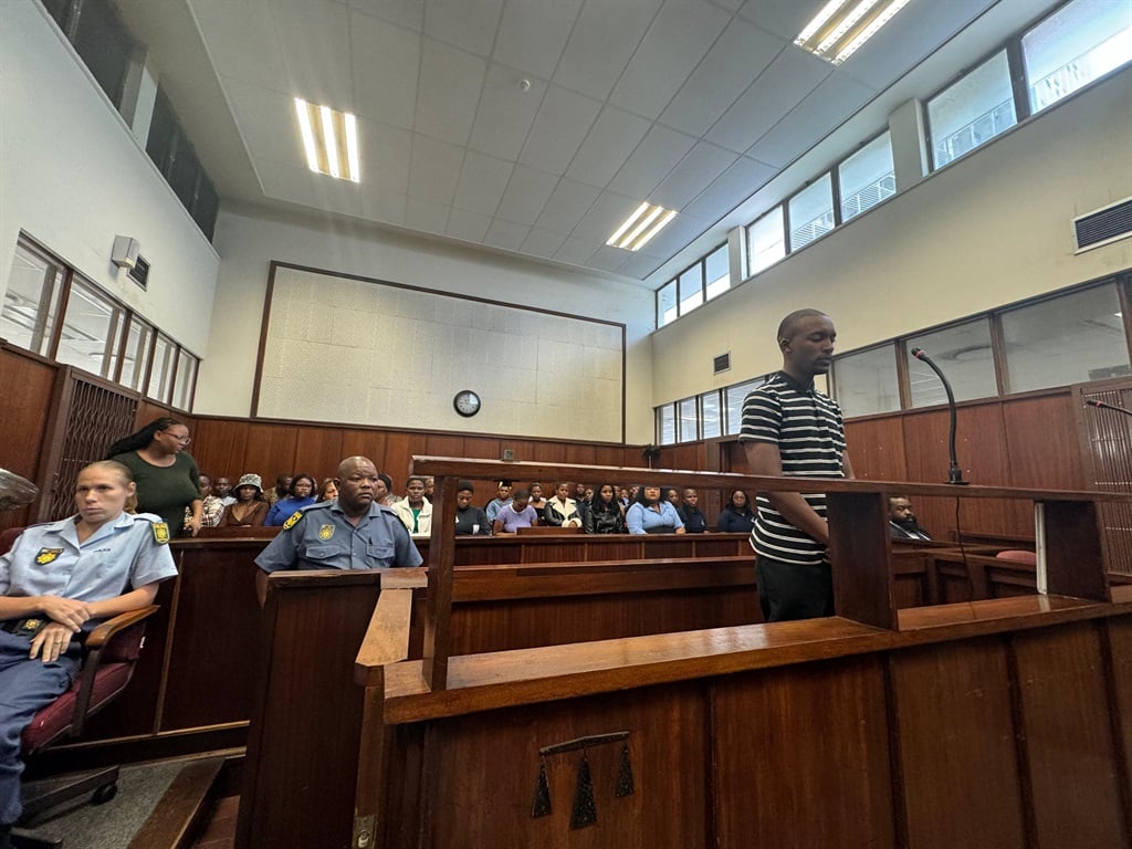 Murder accused Sizwe Ngema, 27, appeared in a packed Durban Magistrate's Court on Monday. (Nkosikhona Duma/News24)