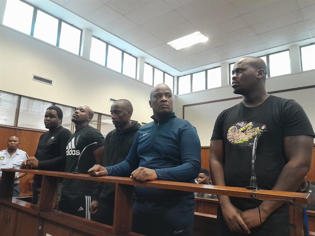 The five accused in the AKA and Tibz murder case are expected back in the Durban Magistrates Court on Monday, 18 March. Photo by Mbali Dlungwana
