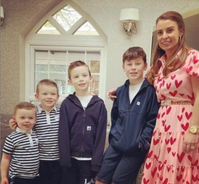 Wayne and his wife Coleen have four sons (from lef