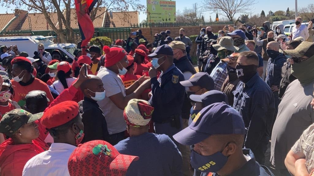 A protest at an old age home in Pretoria turned te