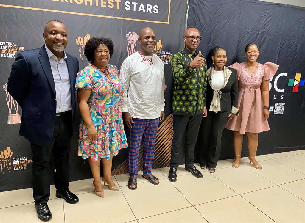 Minister of Sports, Arts and Culture Zizi Kodwa (fourth from left) announced the nominees for the upcoming Inaugural Cultural and Creative Industry Awards.  