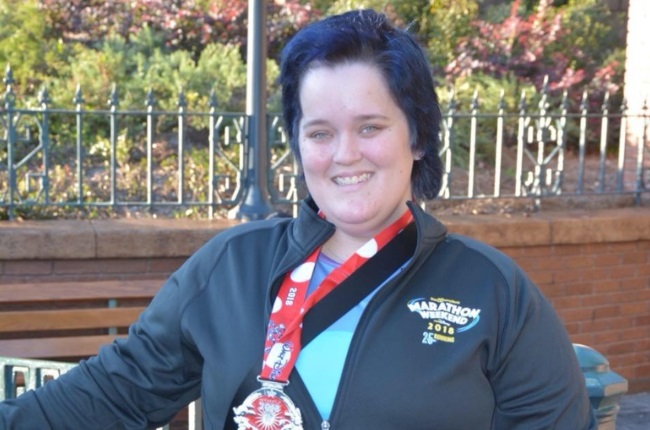 Megan Troutwine at the Disney Marathon weekend in 2018 after receiving her shock diagnosis. (PHOTO: Facebook/ Megan Troutwine)