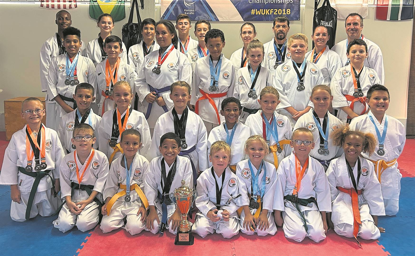Some of the medal winners from Shotokan Karate Academy in Brackenfell.
