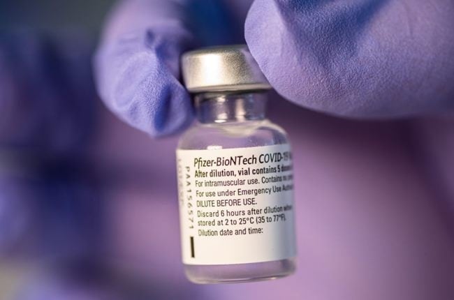A vial of Pfizer BioNTech vaccine for coronavirus treatment. Illustration: Marcos del Mazo/LightRocket via Getty Images