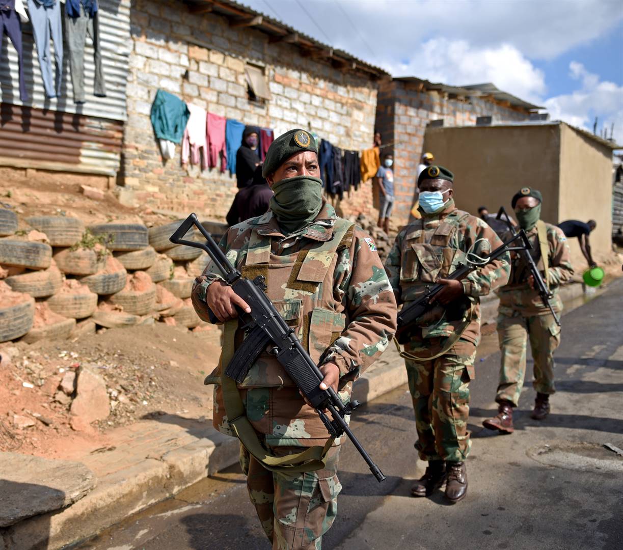 SANDF members patrolling in Alexandra township earlier this year. Photos: Tebogo Letsie/City Press