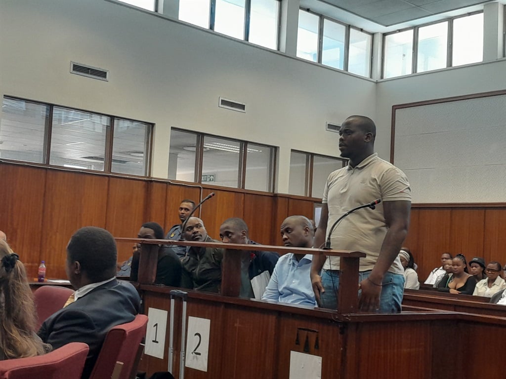 Accused linked to the murders of Kiernan AKA Forbes and Tebello Motsoane Tibz's appeared in the Durban Magistrates Court.  Photo by Mbali Dlungwana 