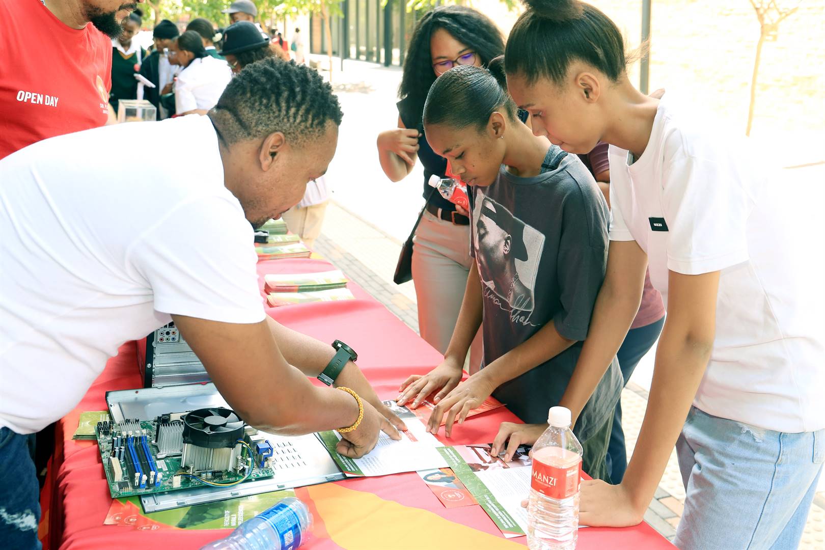 Northern Cape learners attending the open day of the Sol Plaatje University on 6 April.