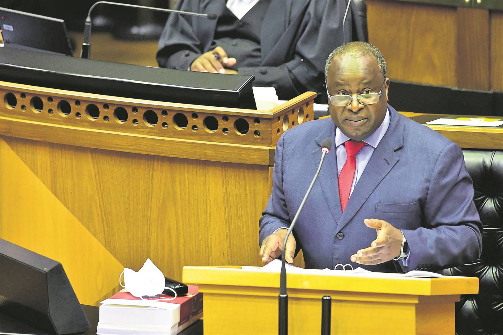 President Cyril Ramaphosa announced the resignation of the aloof minister Tito Mboweni as he reshuffled his cabinet for the first time in over two years. Photo: GCIS