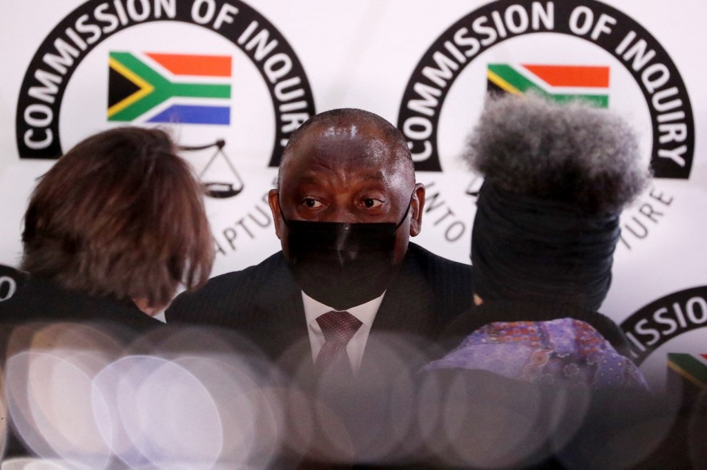 President Cyril Ramaphosa at the Zondo Commission.