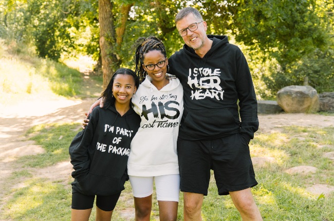 Chantelle Goliath with her daughter, Nicole, and her fiancé, Thomas Erk. (PHOTO: Supplied)