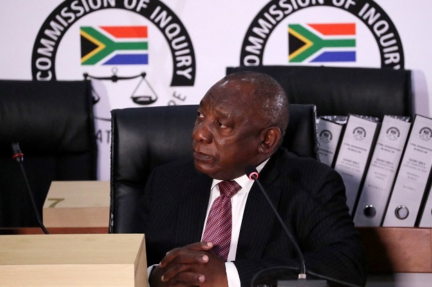 President Cyril Ramaphosa appearing before the Zondo Commission on Wednesday. 