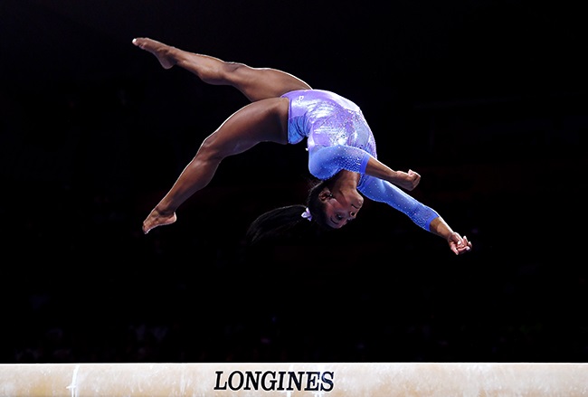 Simone Biles. (Photo: Laurence Griffiths/Getty Images)