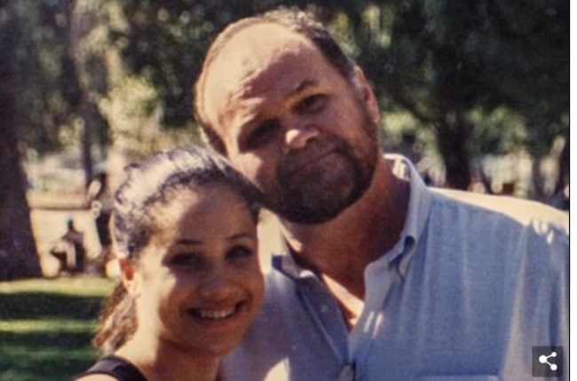 Thomas Markle, seen here with Meghan when she was a teen, says he is embarrassed by his daughter's appearance on The Ellen Show. (PHOTO: Credit Collect)