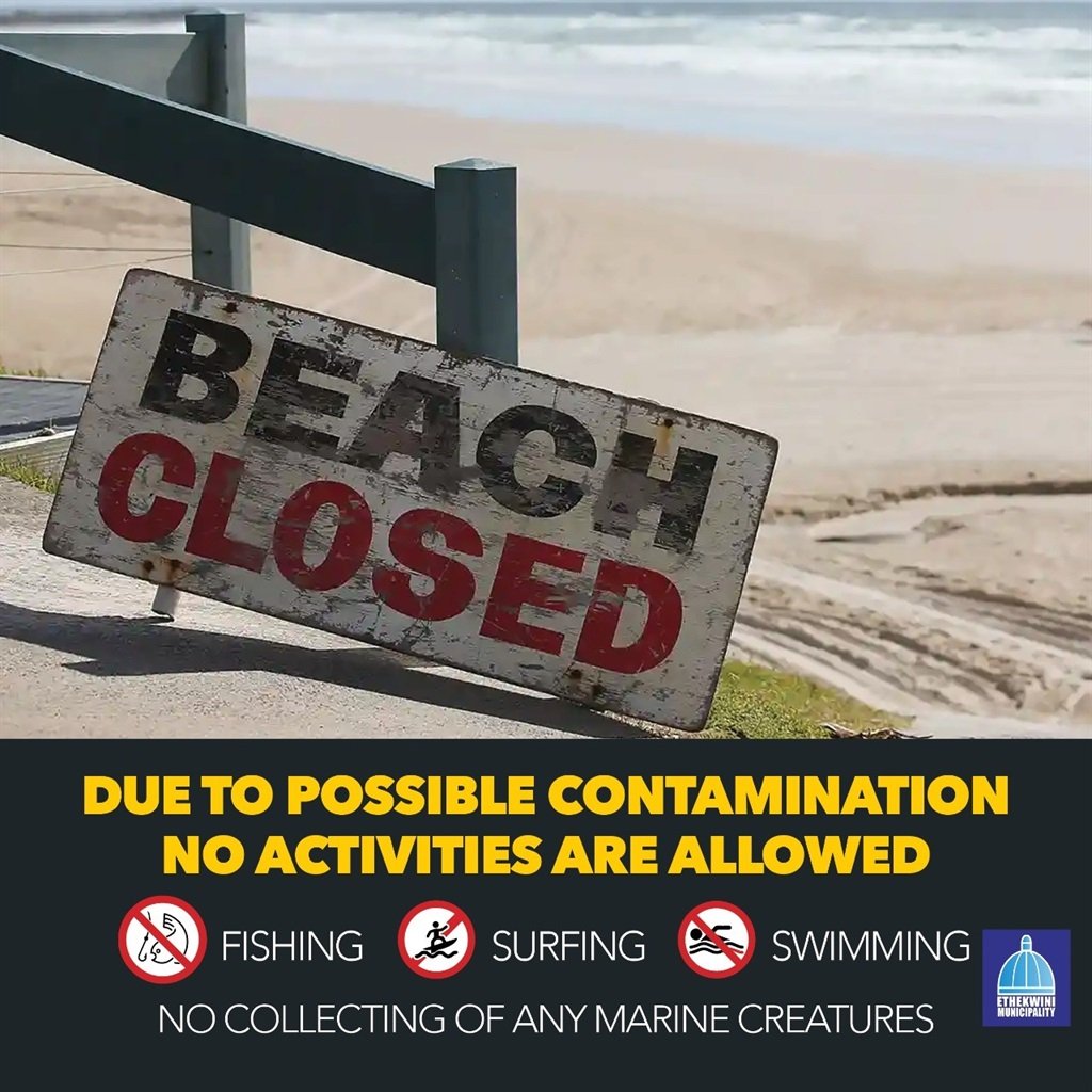 KEEP OUT: Beaches in Durban have been closed since