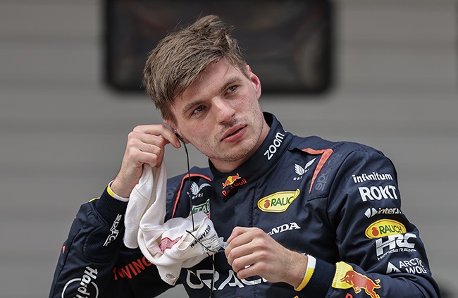 Max Verstappen of Red Bull Racing during qualifying ahead of the Chinese Grand Prix in Shanghai on 20 April 2024. (Qian Jun/MB Media/Getty Images)