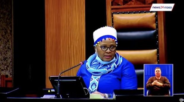 <p><strong>Axed Defence Minister Nosiviwe Mapisa-Nqakula is the new National Assembly Speaker</strong></p><p>After being roundly rejected by all opposition parties, axed Defence and Military Veterans minister Nosiviwe Mapisa-Nqakula has been elected Speaker of the National Assembly.</p><p>Mapisa-Nqakula was elected with the 199 supporting votes. Voting was done by way of secret ballot after the official opposition DA fielded an opposing candidate, forcing the vote.</p><p>The second-biggest opposition party, the EFF, did not take part in the process.</p><p>"I am particularly emotional today having been nominated for this position. I also felt great pride as a member of this house and as a South African observing this moment. It is upon this foundation that Parliament has stood. All our people represented here in this Parliament should always feel comfortable that all their interest will have due consideration here," she said.</p><p>Mapisa-Nqakula said all branches of the state should work together in addressing the nation's problems.</p><p>On 5 August, the position of a co-head of a branch of government became vacant when President Cyril Ramaphosa appointed Speaker Thandi Modise as Defence and Military Veterans Minister in Mapisa-Nqakula's stead. </p><p>He cryptically said that she would be "deployed to a new position".</p><p>Earlier this month, ANC chief whip Pemmy Majodina called a special ANC caucus meeting, addressed by ANC chairperson Gwede Mantashe, who, according to News24's understanding, made it clear that Mapisa-Nqakula is the ANC leadership's preferred candidate.</p><p>As is often the case, Mantashe's wish from Luthuli House came to pass in the caucus.</p><p>The DA's candidate, Annelie Lotriet, garnered 82 votes.</p><p><em>-Jason Felix</em></p>