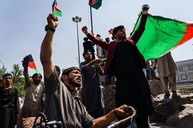 Kabul, Afghanistan-August 19, 2021: Afghans try