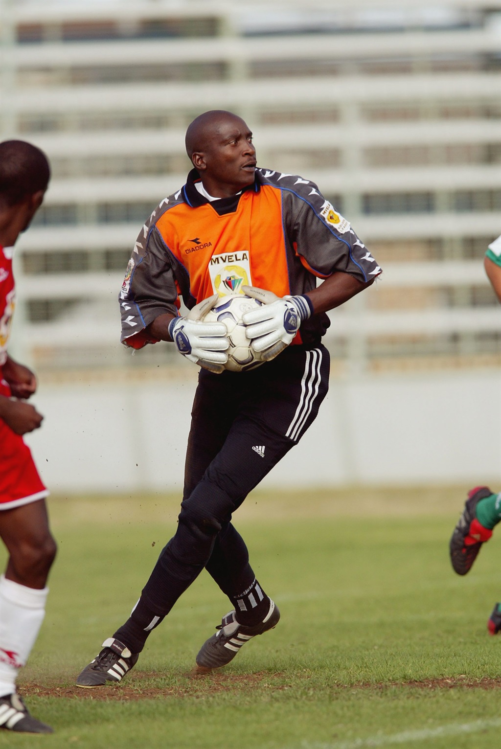BLOEMFONTEIN, SOUTH AFRICA : 30 October 2004, Silver Shabalala during the Mvela Golden League match between Bloemfontein Young Tigers and Zulu Royals at Seisa Ramabodu Stadium in Bloemfontein, South Africa. Photo Credit : - Gallo Images
