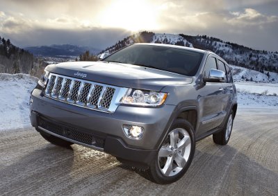 NOT SO GRAND: The upcoming new Jeep will take it a down several notches from the new Grand Cherokee flagship model pictured. It will, instead, be based on a Fiat hatchback.