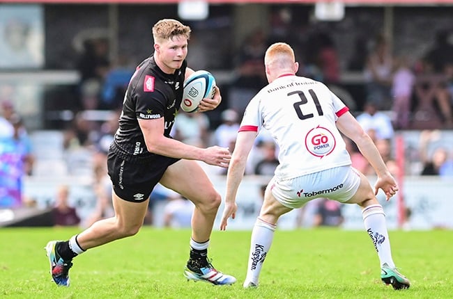 Sharks midfielder Ethan Hooker was a prone presence in the URC meeting with Ulster at Kings Park on Saturday. (Steve Haag Sports/Gallo Images)