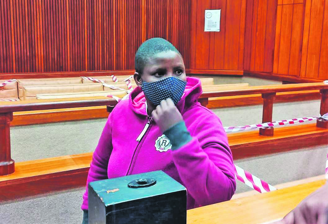 In the Bhisho High Court in the Eastern Cape on Thursday, Busisiwe Labi (34), who suffocated her two children last year, was sentenced to two prison terms of 22 years and six months for the murders. She will serve the sentences concurrently. Photo: Netwerk24