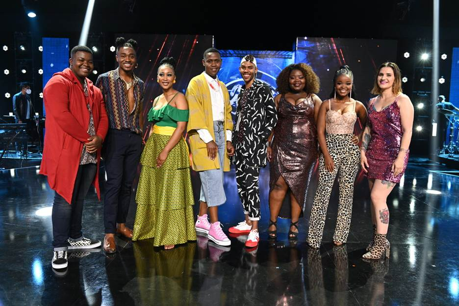 Idols SA top 8 contestants.