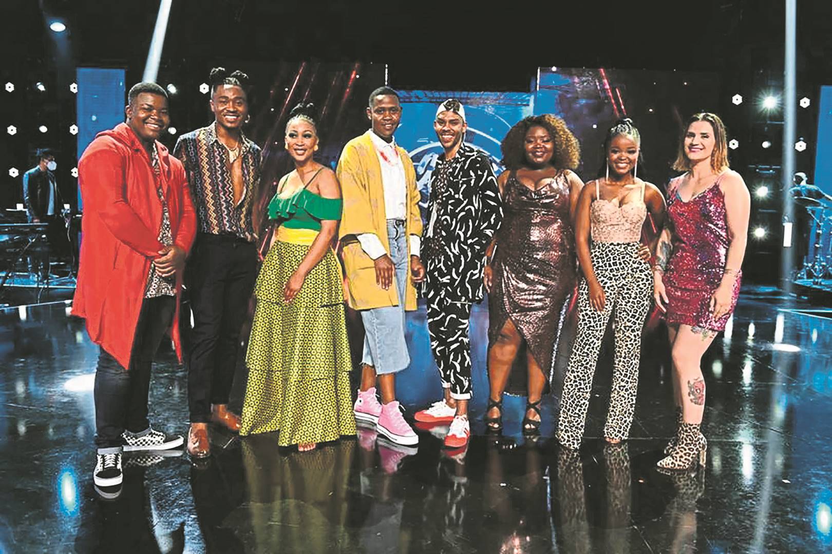 The Idols SA top 8 contestants. 