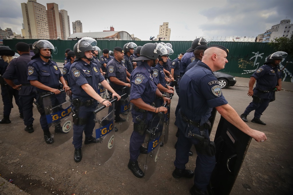 Brazil security forces. (Photo by Dario Oliveira/Anadolu Agency/Getty Images)