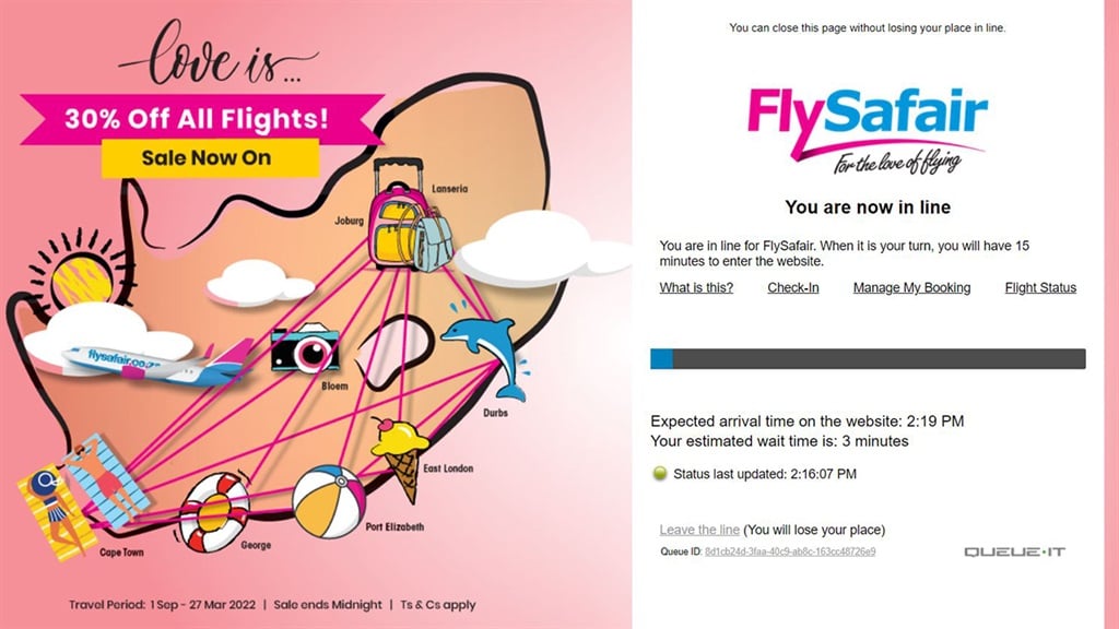 Cheap flights FlySafair discounts