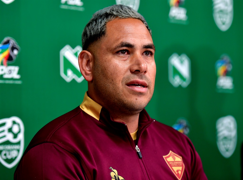 Lee Langeveldt during the Stellenbosch FC press conference at the Danie Craven Stadium on 5 May 2023 in Stellenbosch, South Africa. 