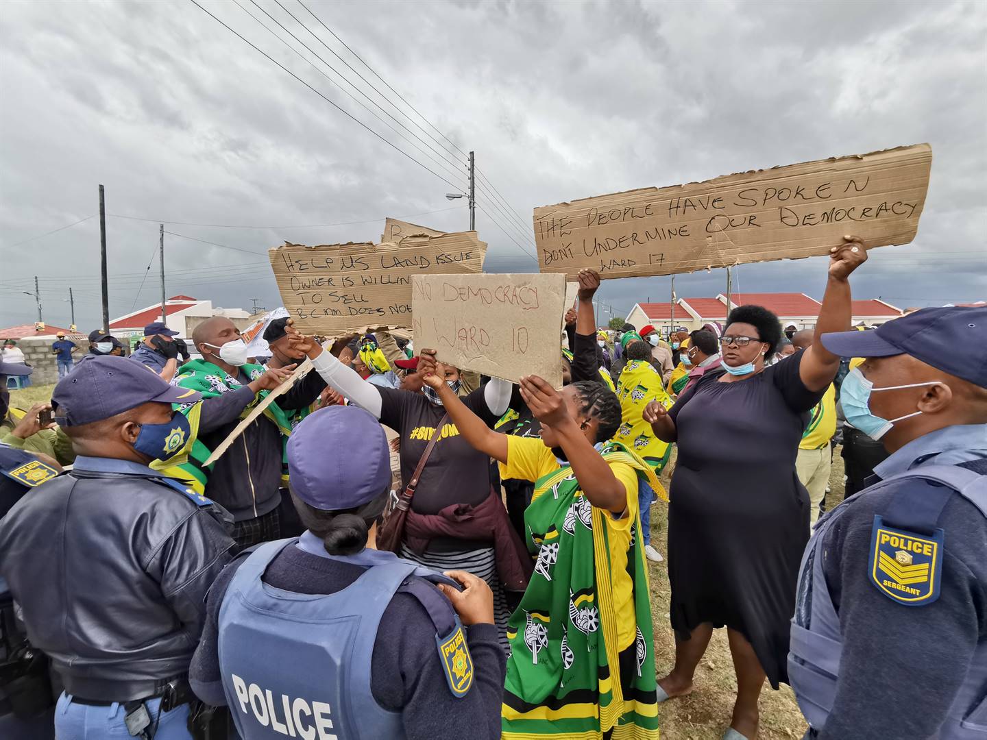 Disgruntled ANC members took to the streets of Mdantsane carrying placards in protest of the candidate nomination list processes. Photo:Lubabalo Ngcukana/City Press