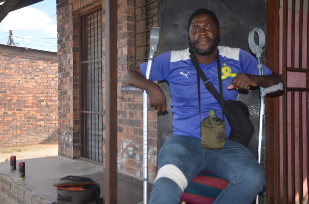 Douglas Mnisi, who said he's now struggling after being beaten by thugs at work. Photos by Oris Mnisi