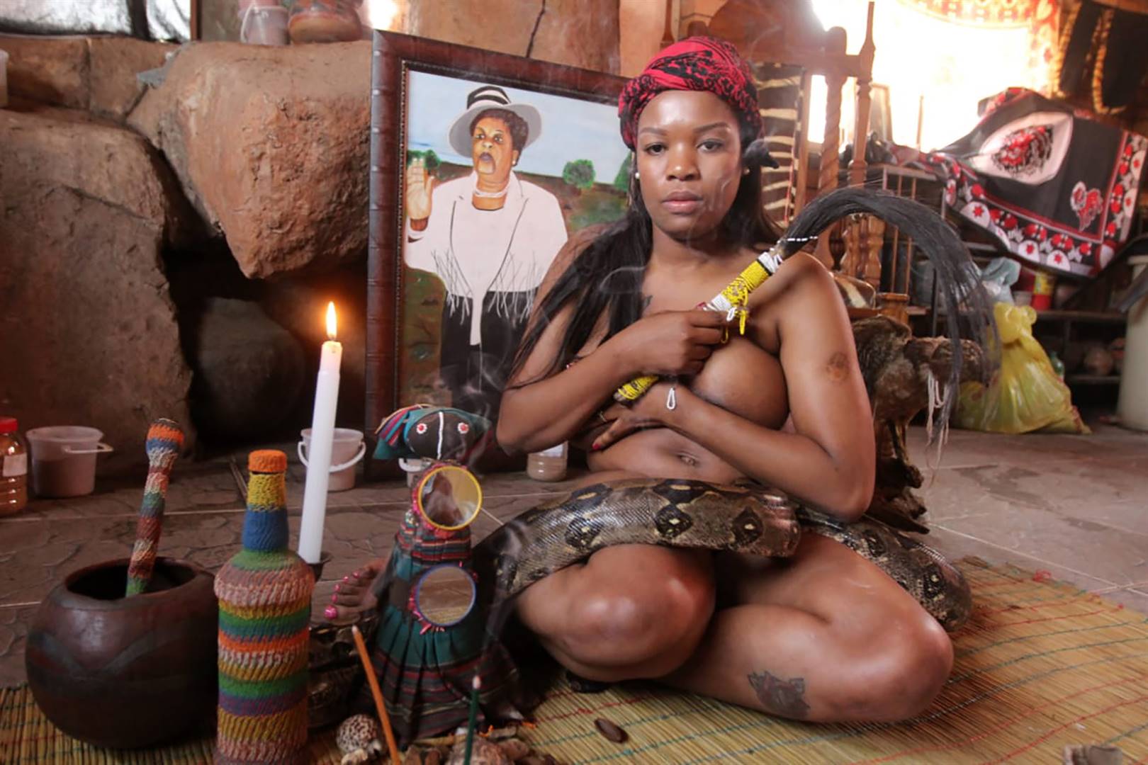 Puseletso 'Malepono' Mathe warns those scheming others using her late gogos name to watch out of her ancestors anger. Photo by Raymond MorarePhoto by 