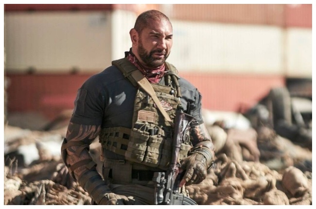 Mercenary Scott Ward (Dave Bautista) ventures into a zombie-­infested Las Vegas 
for a big payday in Army of the Dead. (PHOTO: Netflix)