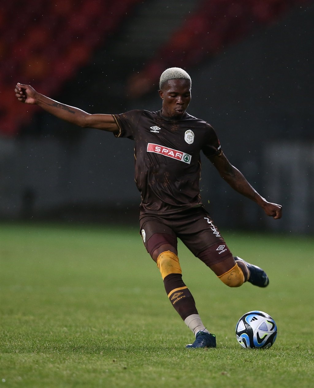 Sibusiso Mabiliso during the DStv Premiership match between Chippa United and AmaZulu FC at the Nelson Mandela Bay Stadium on 28 October 2023 in Gqeberha, South Africa. 