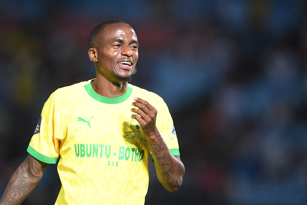 PRETORIA, SOUTH AFRICA - MARCH 12: Thembinkosi Lorch of Mamelodi Sundowns during the DStv Premiership match between Mamelodi Sundowns and SuperSport United at Loftus Versfeld Stadium on March 12, 2024 in Pretoria, South Africa. (Photo by Lefty Shivambu/Gallo Images)
