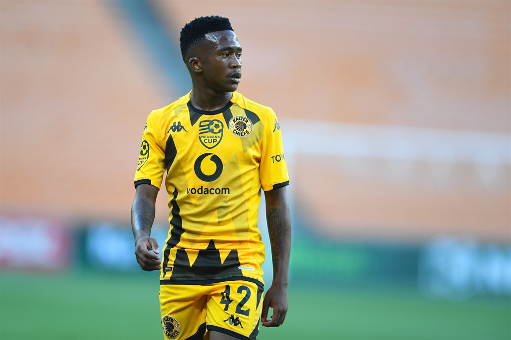 Mduduzi Shabalala of Kaizer Chiefs during the Nedbank Cup, Last 32 match between Kaizer Chiefs and Milford FC at FNB Stadium on February 25, 2024 in Johannesburg, South Africa. 